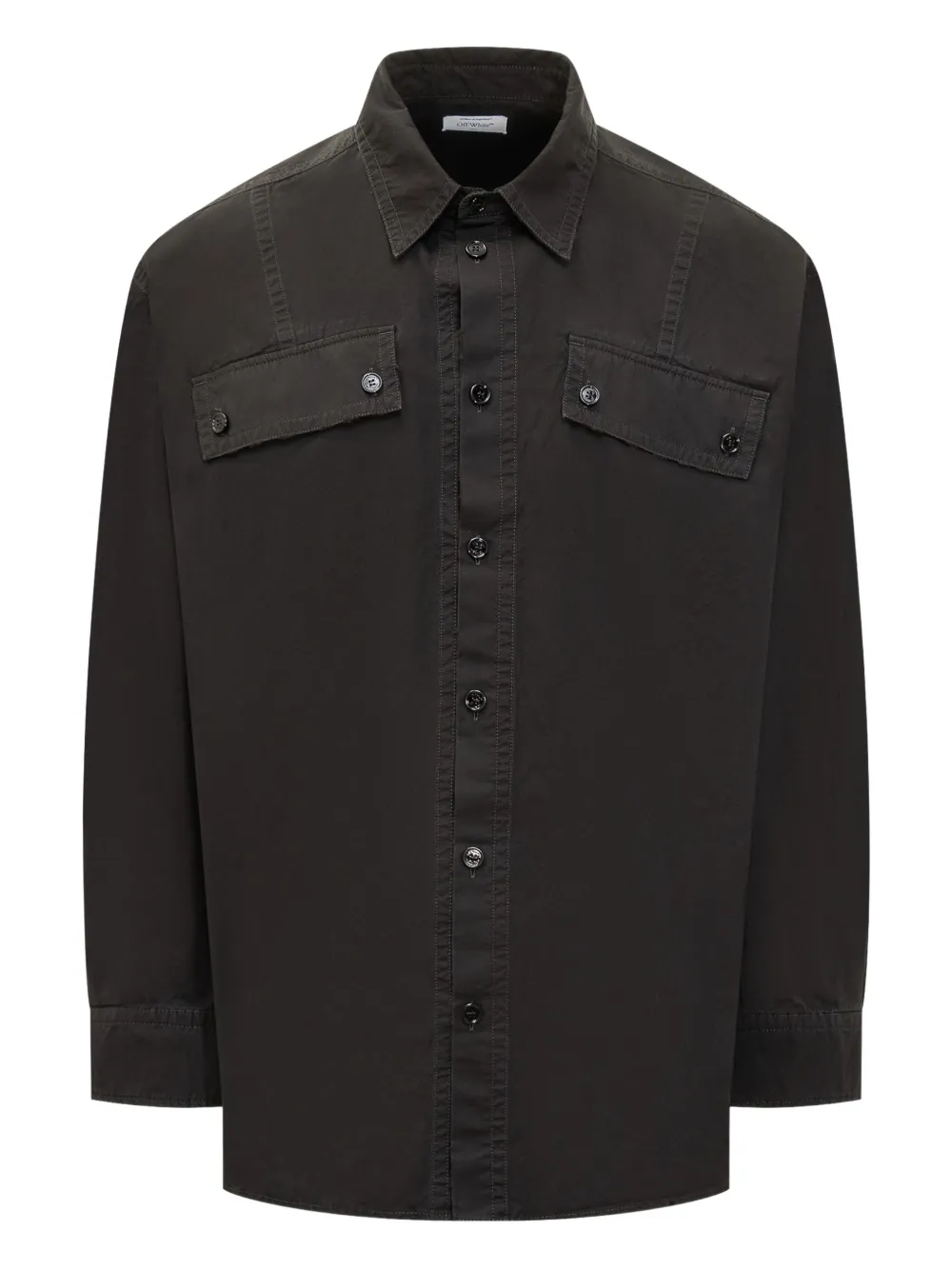 Off-White pocket-detail shirt - ブラック Off-White pocket-detail shirt - ブラック