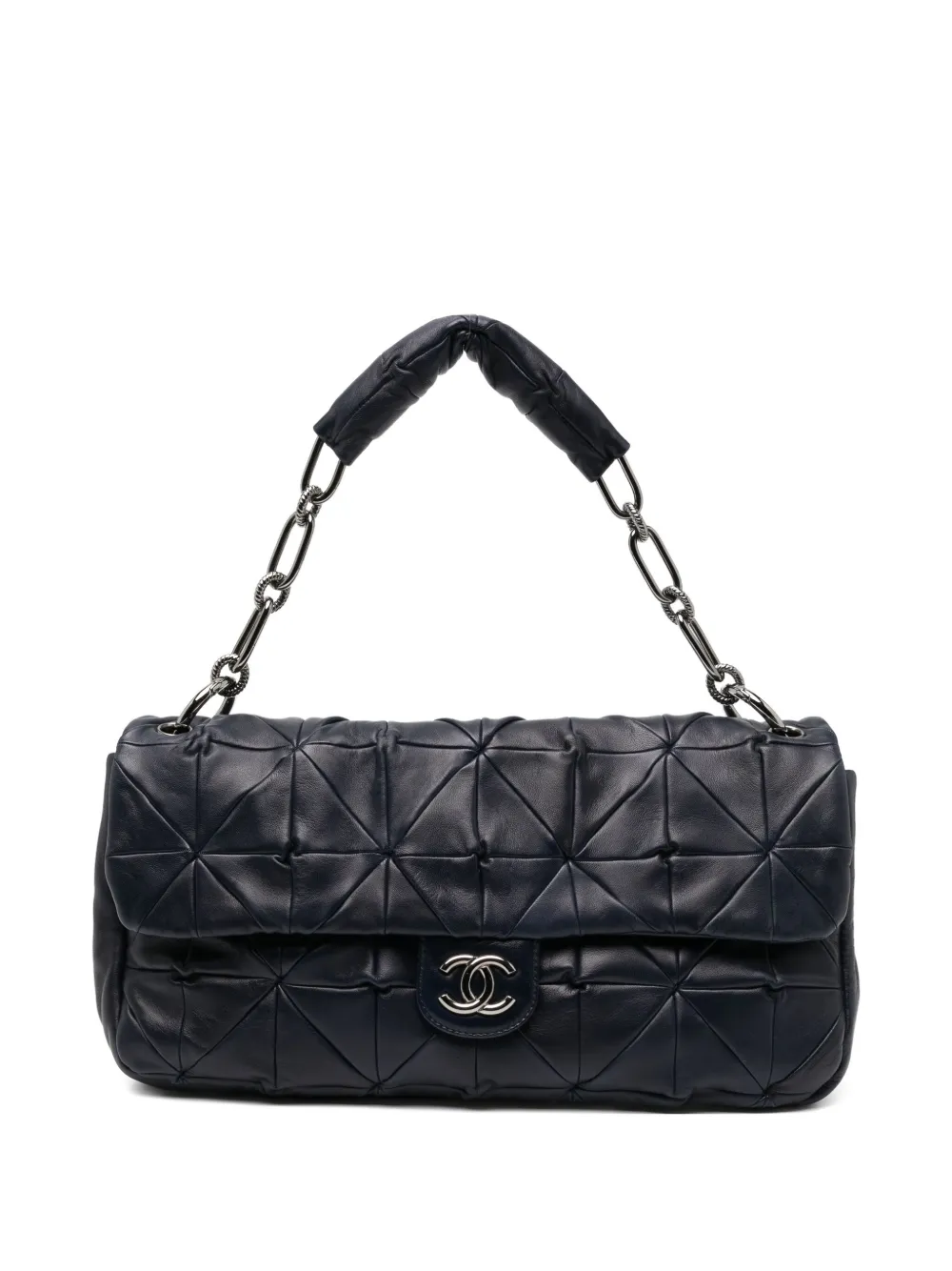 Click to view more detailed imagery on our partner's website Pre-owned Chanel Jumbo Classic Flap Shoulder Bag In Blue