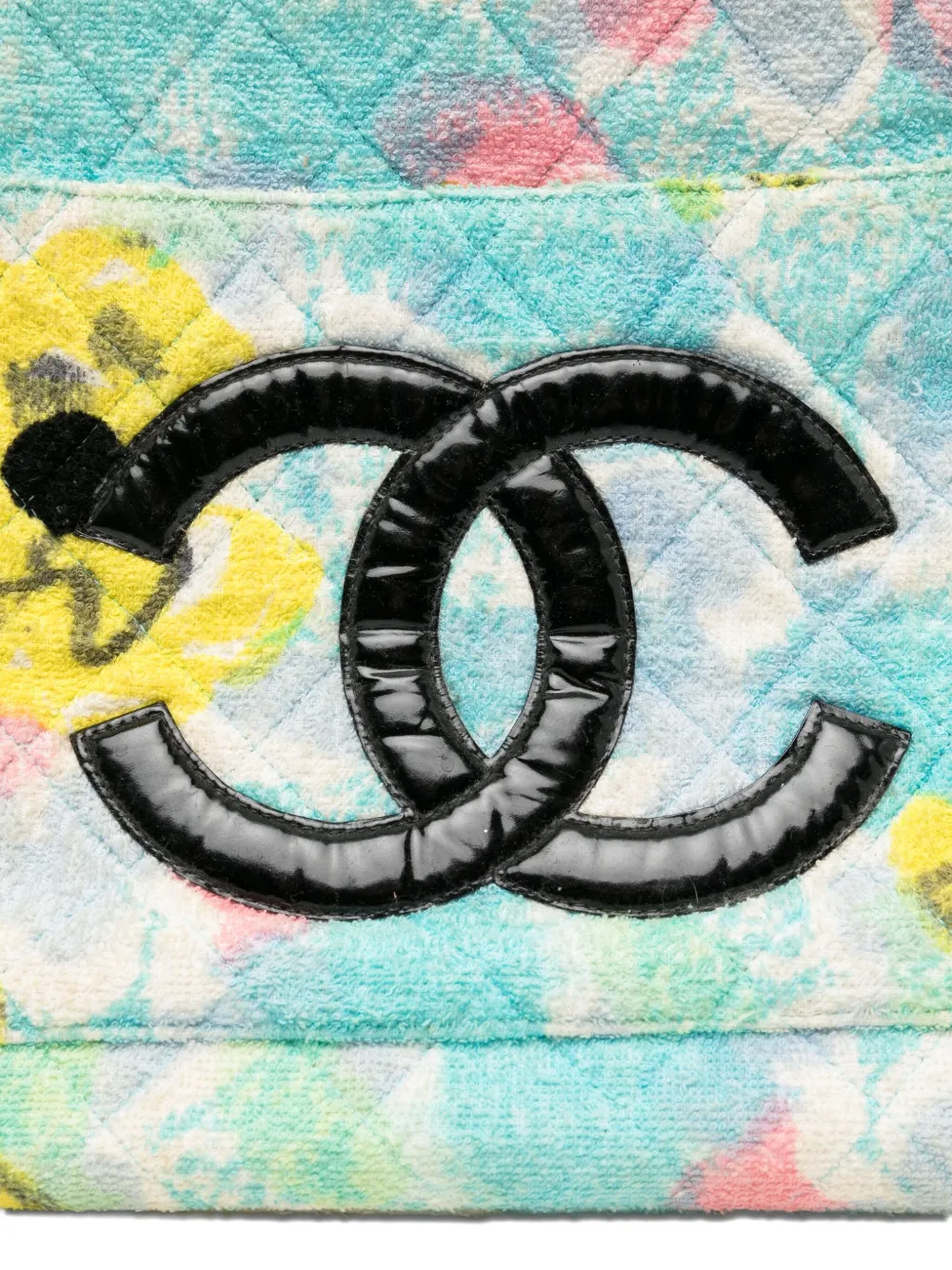 CHANEL Pre-Owned Shopper met veekleurige bloemenprint Blauw