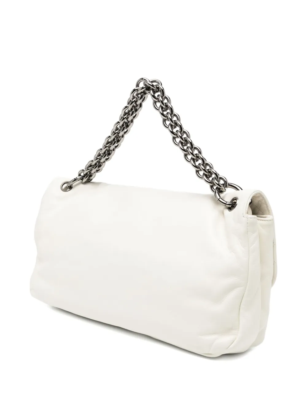 Pre-owned Chanel Soft And Chain Shoulder Bag In White