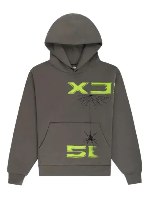 スパイダーウェブデザイン 2ポンド SP5DER spider-web Print Hoodie | Blue | FARFETCH UK