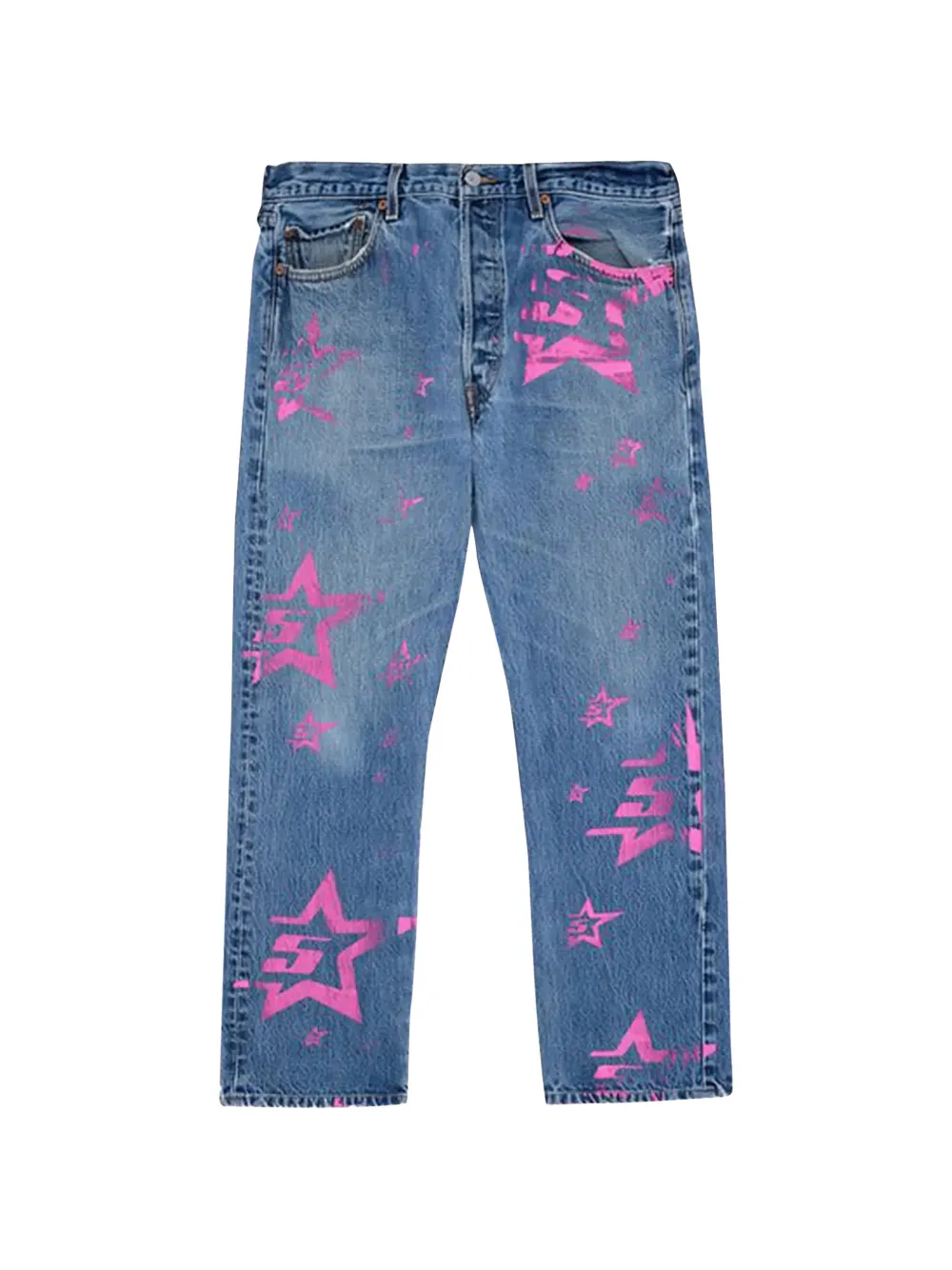SP5DER 5Star Vintage star-print jeans - Blu
