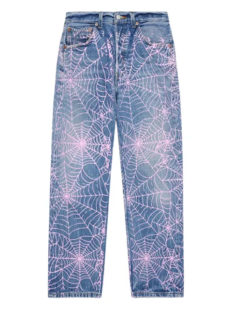 SP5DER x Levi's Vintage 501 spiderweb jeans
