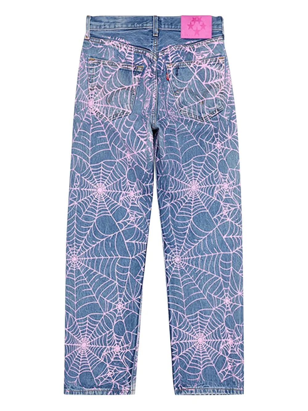 SP5DER x Levi's Vintage 501 jeans met spinnenweb-detail - Blauw