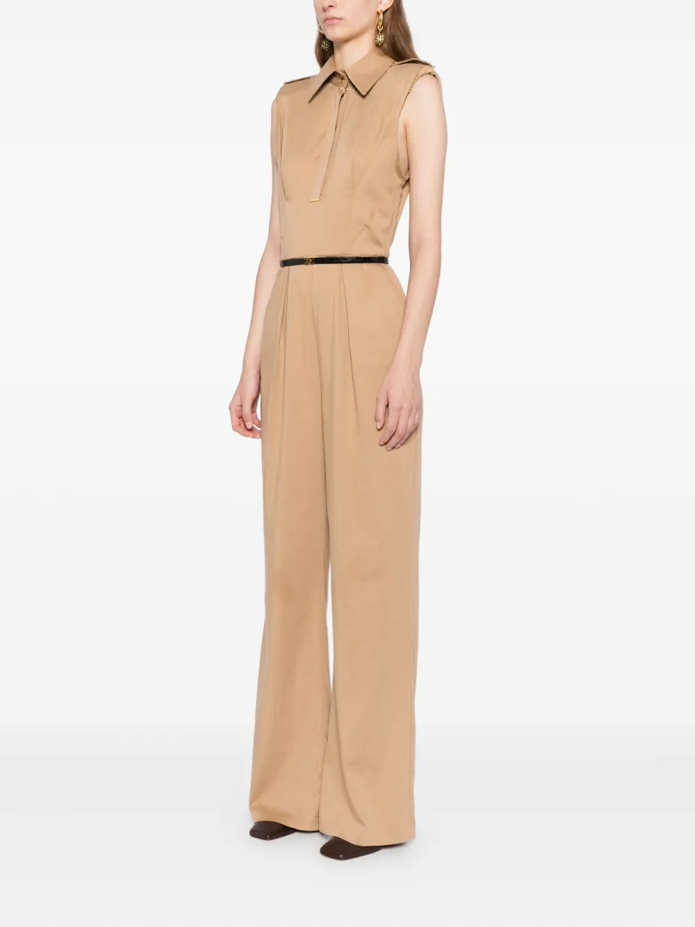Elisabetta Franchi Satijnen jumpsuit Bruin