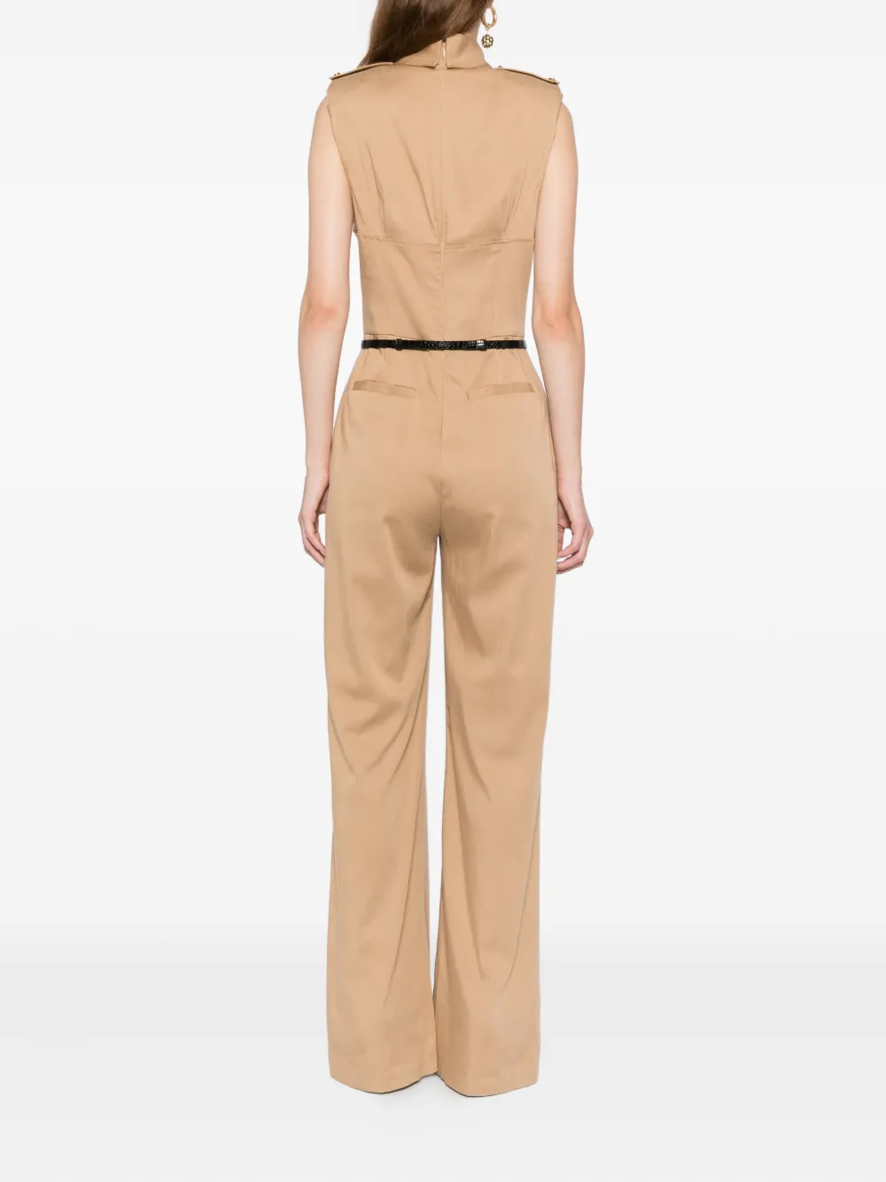 Elisabetta Franchi Satijnen jumpsuit Bruin
