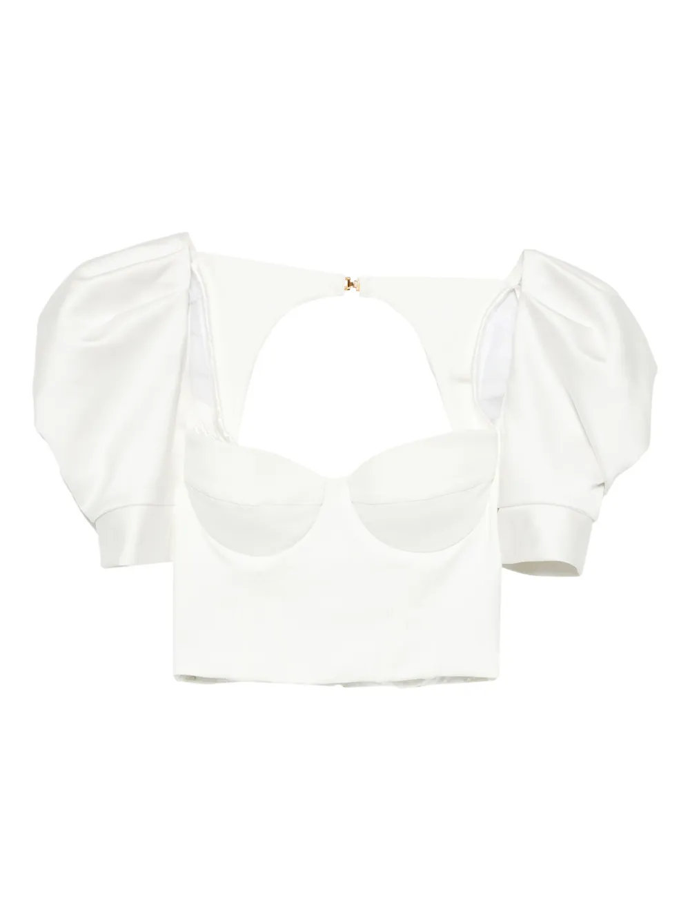 Elisabetta Franchi crêpe satin top | White | Image 1