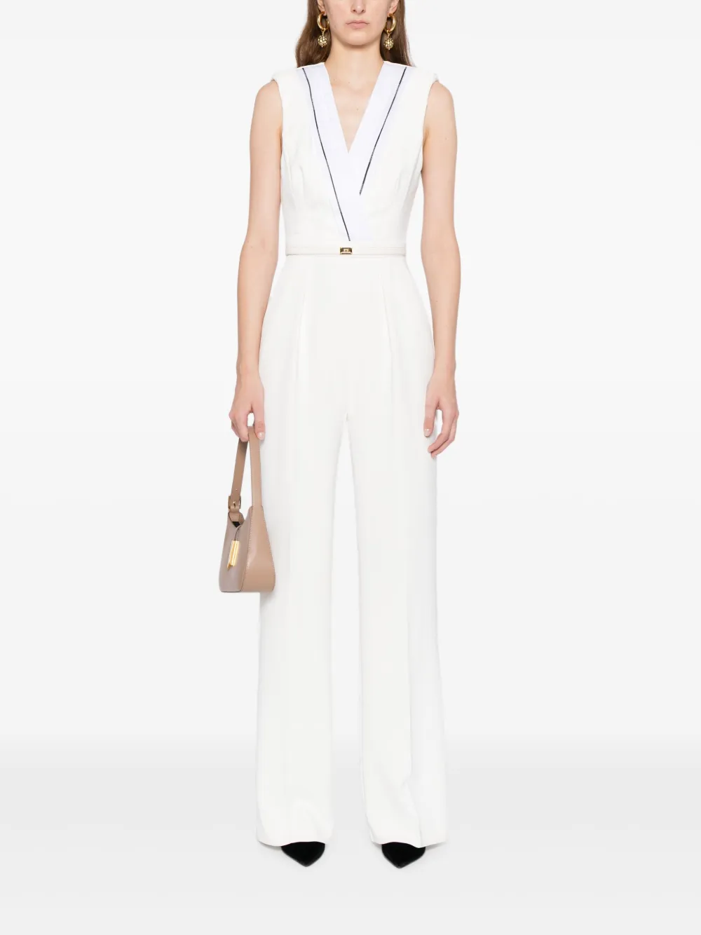 Elisabetta Franchi crêpe jumpsuit | Full Length | Image 2