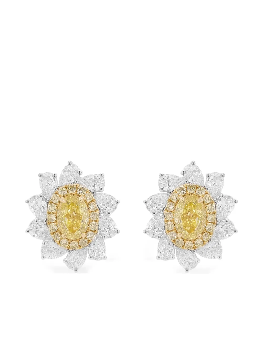 HYT Jewelry 18kt Gelb- und Weißgoldohrringe mit Diamant