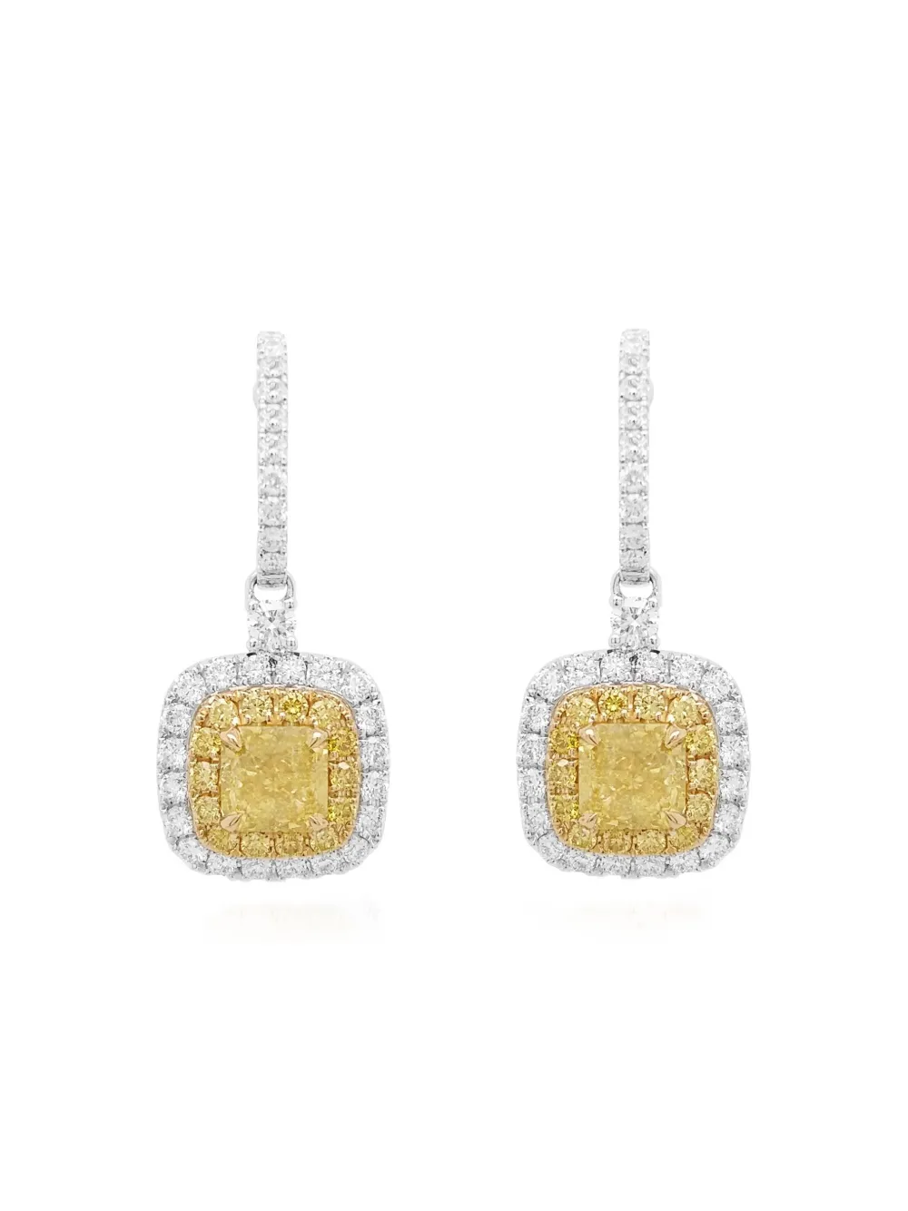 HYT Jewelry Orecchini in oro bianco e giallo 18 carati con diamanti