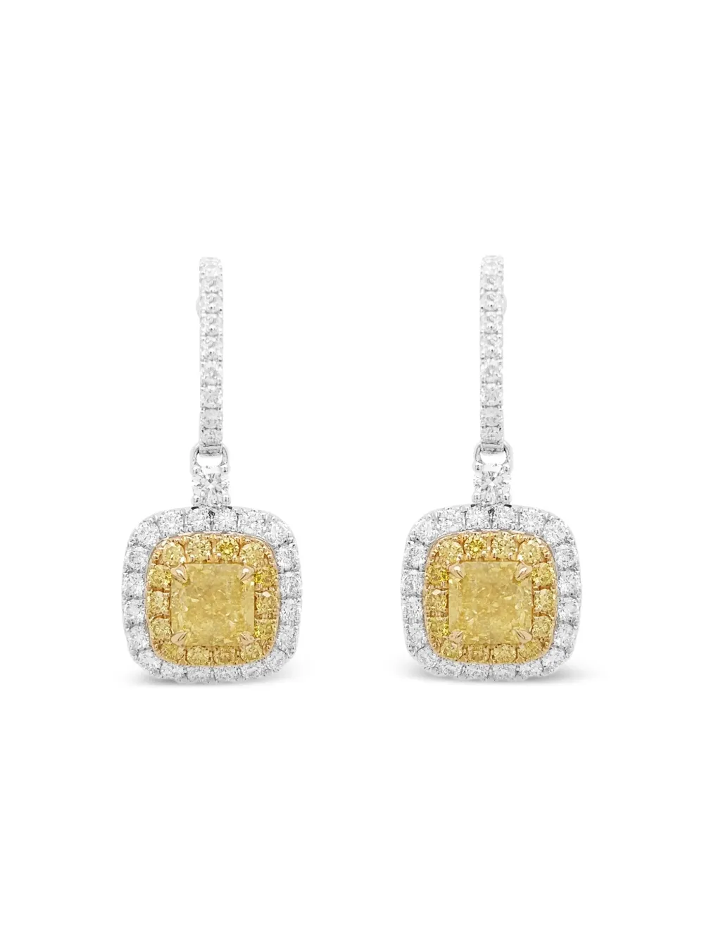 HYT Jewelry Orecchini in oro bianco e giallo 18 carati con diamanti