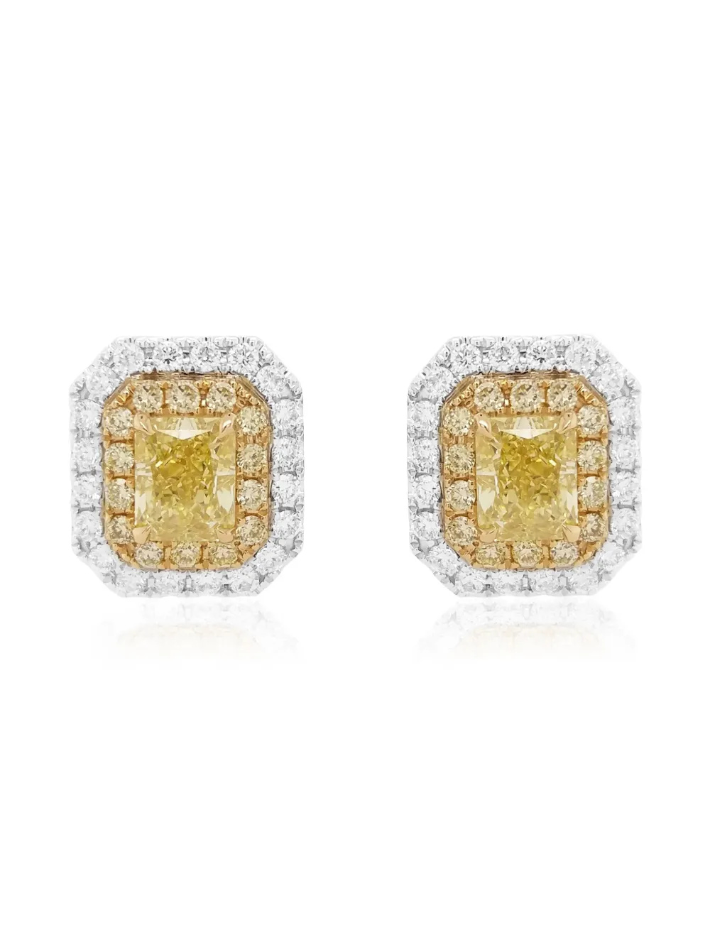 HYT Jewelry Orecchini in oro giallo e bianco 18 carati con diamanti