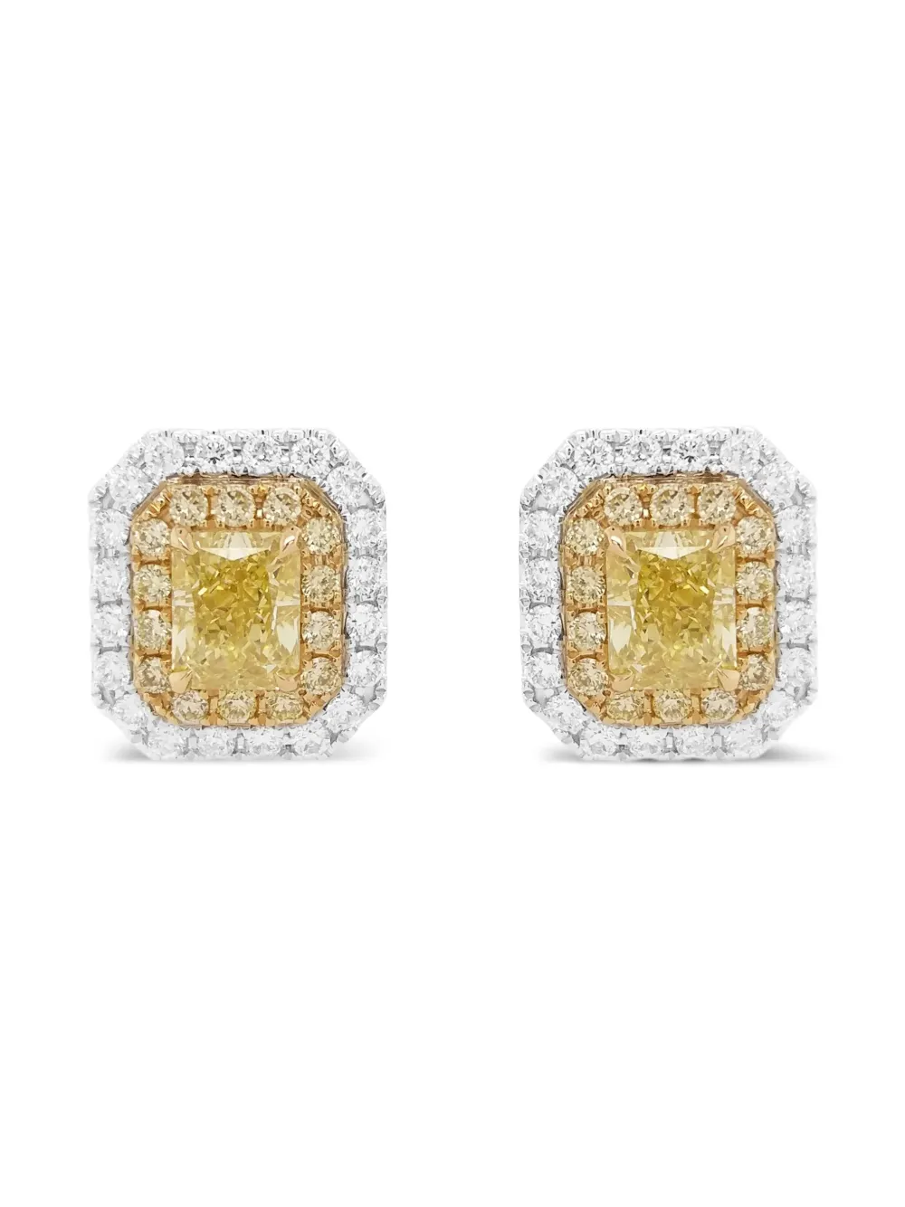 HYT Jewelry Orecchini in oro giallo e bianco 18 carati con diamanti