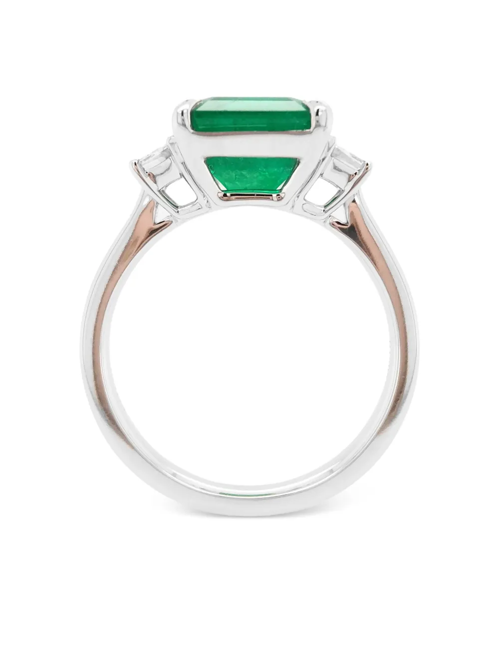 HYT Jewelry 18K white diamond and emerald ring | Image 2