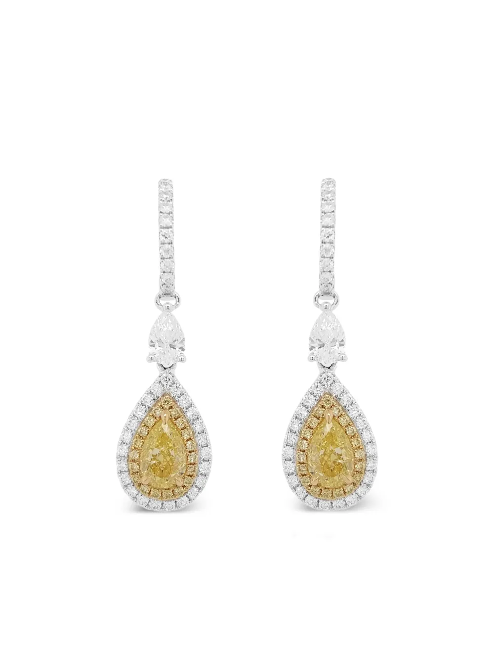 HYT Jewelry Orecchini in oro bianco e giallo 18 carati con diamanti - YELLOW