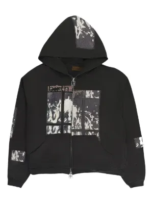 BIRTH OF ROYAL CHILD Royce Embellished zip-up Hoodie | Black