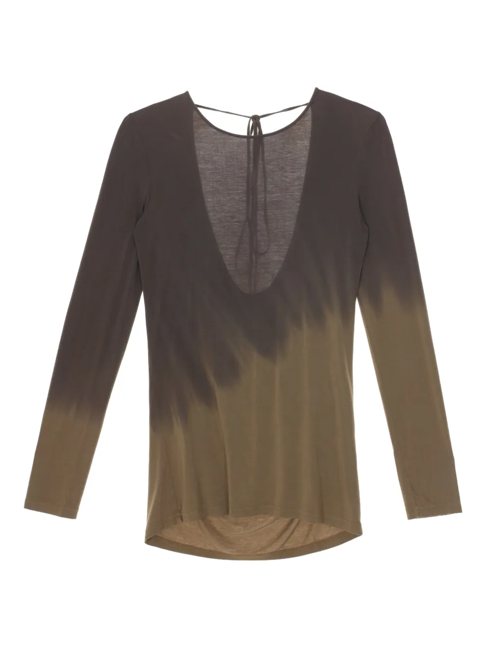 Uma Wang ombre-effect open-back blouse | Green | Image 1