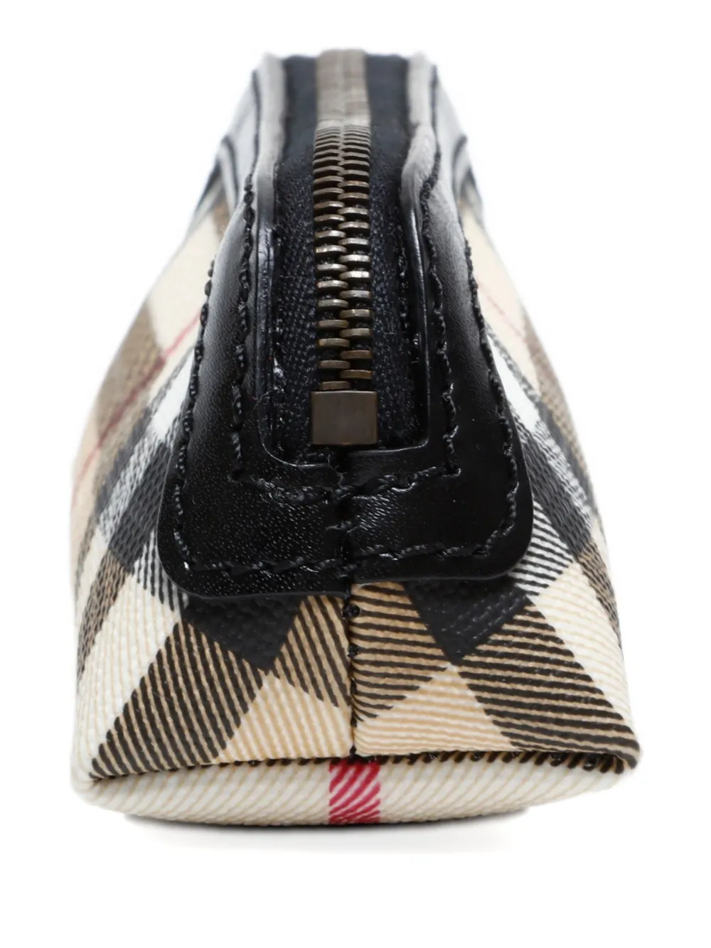 Pre-owned Burberry 2020-2025 Check-pattern Pouch In Neutral