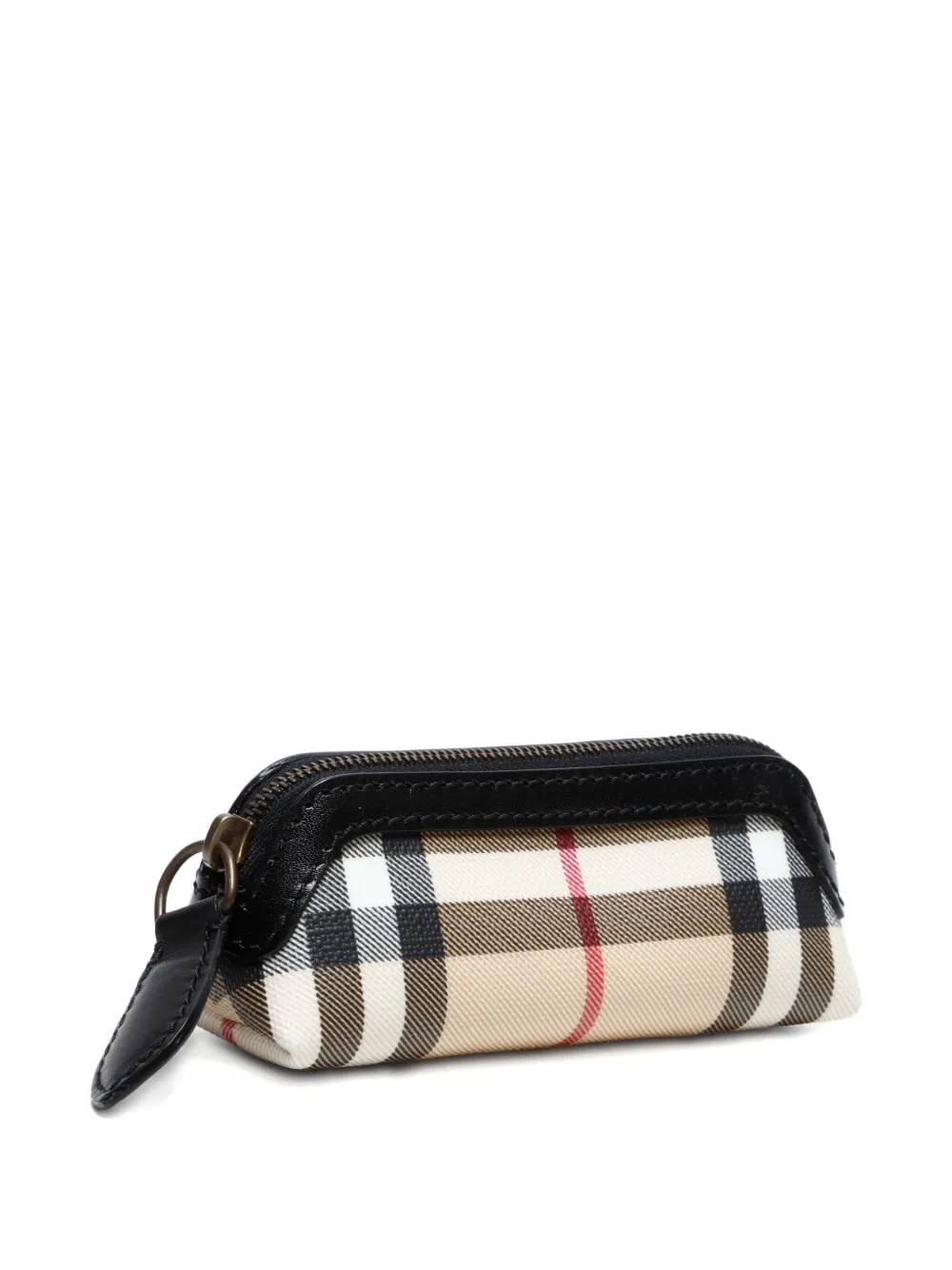 Pre-owned Burberry 2020-2025 Check-pattern Pouch In Neutral