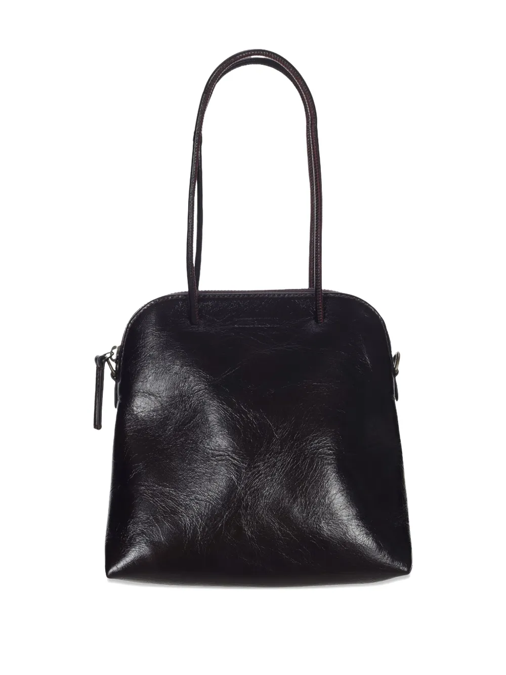 Uma Wang Leather Zip Tote Bag In Purple