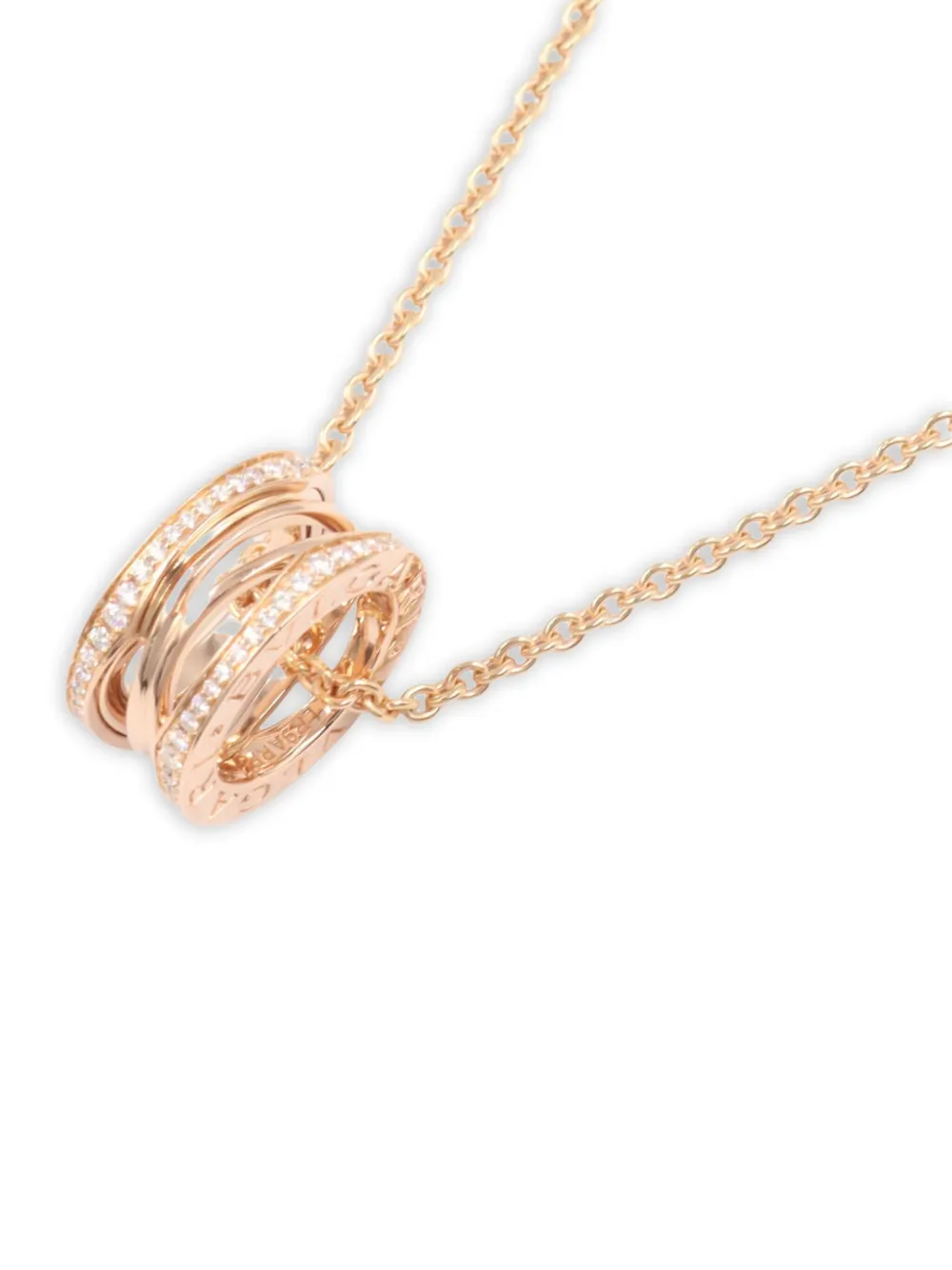 Bvlgari Pre-Owned 2010s 18K rose gold B-zero1 diamond necklace | Image 2