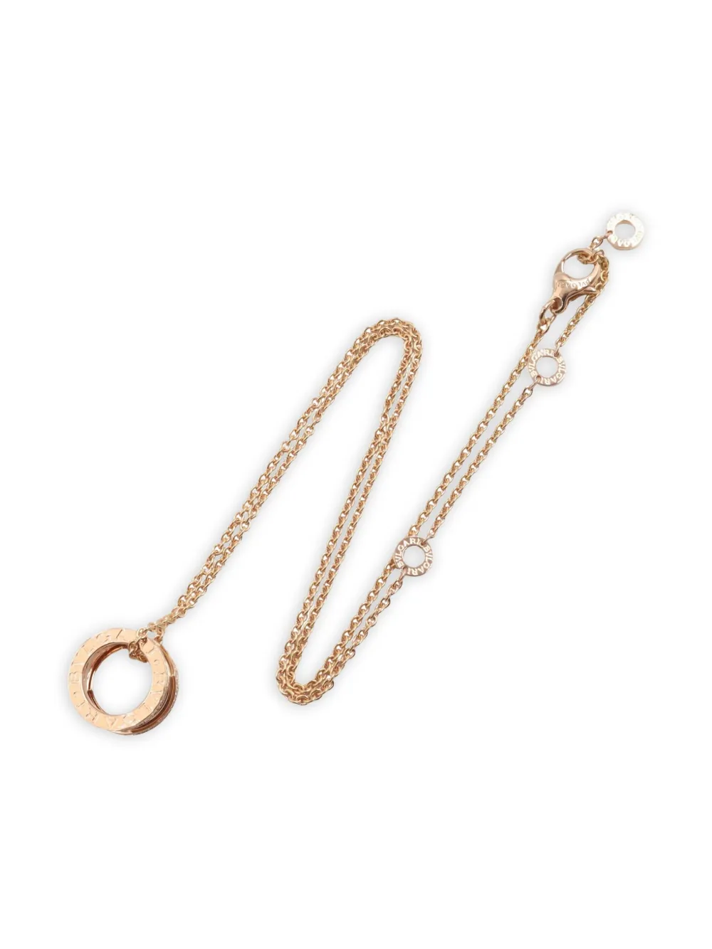 Bvlgari Pre-Owned 2010s 18K rose gold B-zero1 diamond necklace | Pink | Image 1