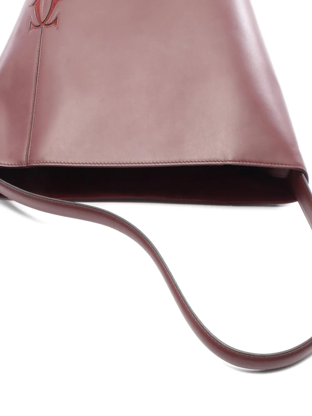 Pre-owned Cartier 2010's Mast C Bucket Bag In Red