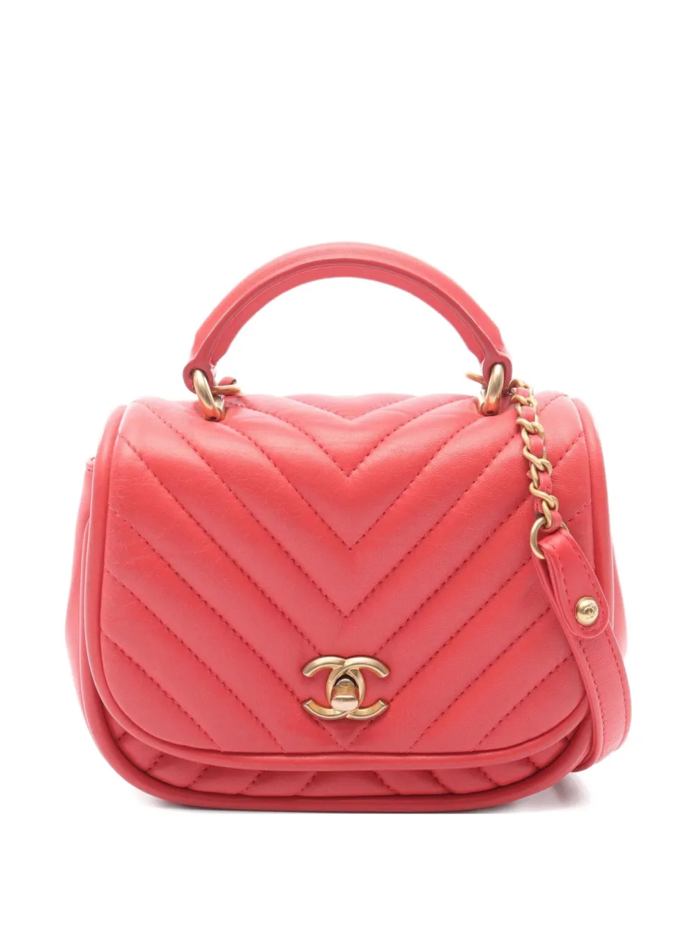 CHANEL Pre-Owned 2017-2018 シェブロン Vステッチ 2wayバッグ - ピンク CHANEL Pre-Owned 2017-2018 シェブロン Vステッチ 2wayバッグ - ピンク
