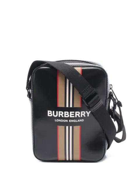 Burberry Pre-Owned 2010s Thornton logo-stripe coated-canvas cross-body bag