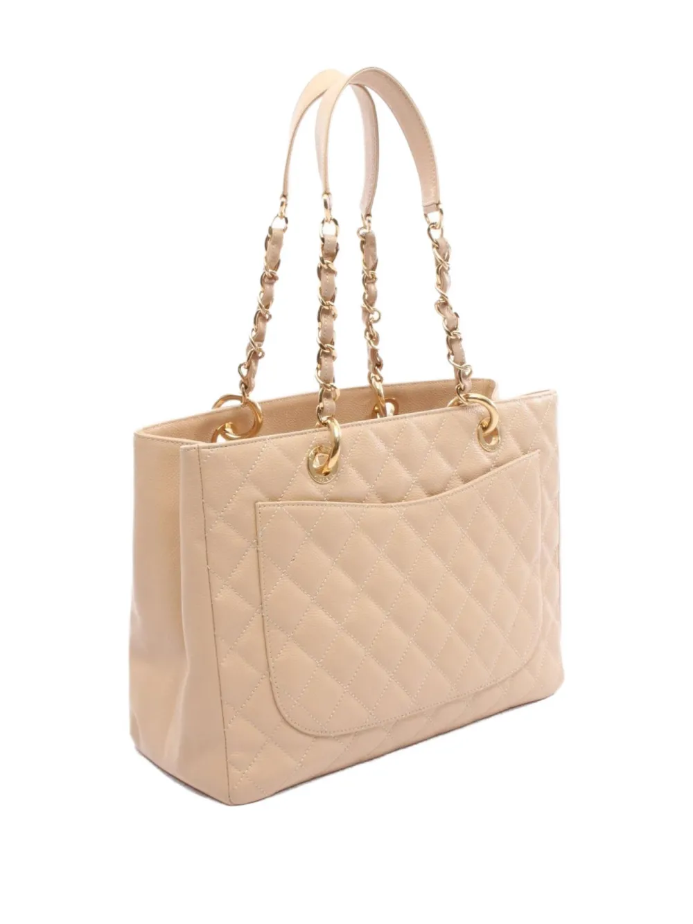 Pre-owned Chanel 2012 Grand Shopping Tote Bag In Neutral