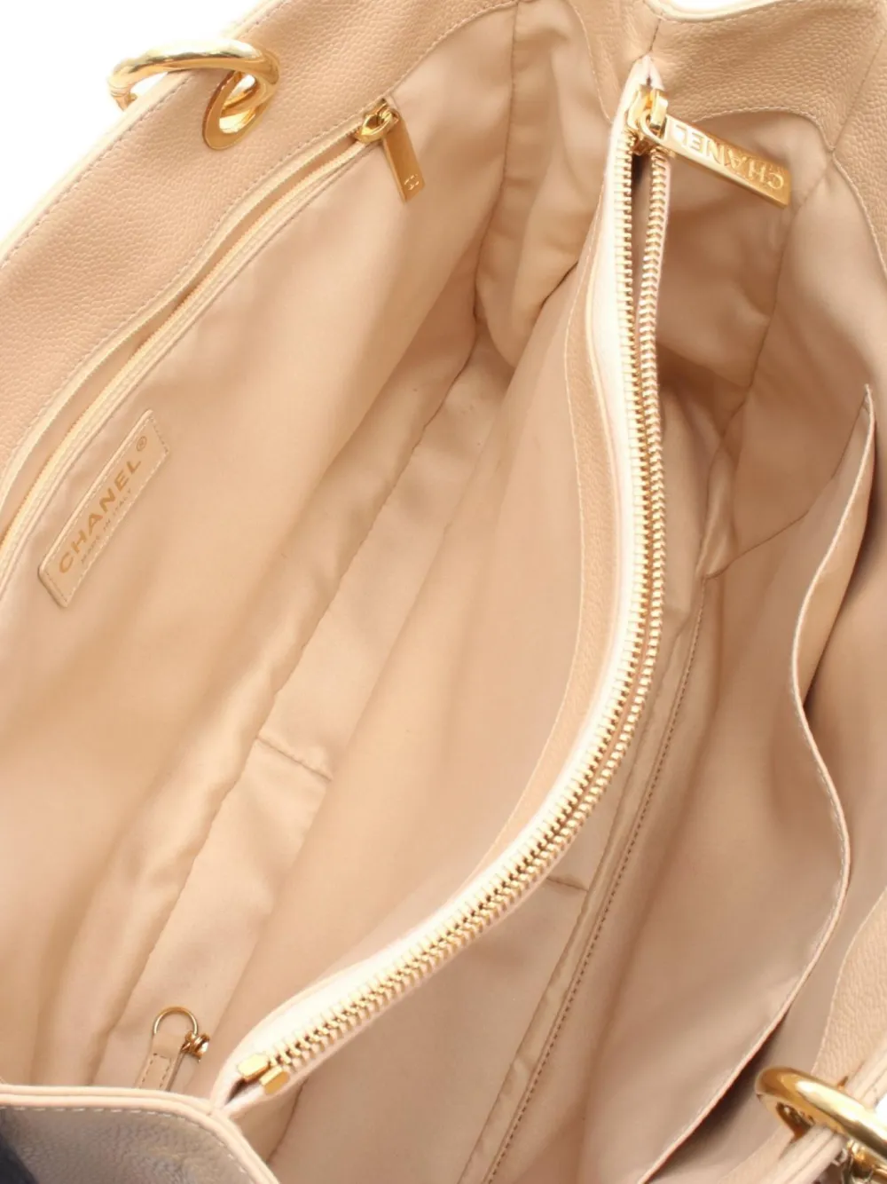 Pre-owned Chanel 2012 Grand Shopping Tote Bag In Neutral