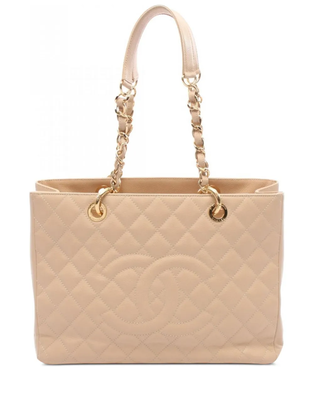 Pre-owned Chanel 2012 Grand Shopping Tote Bag In Neutral