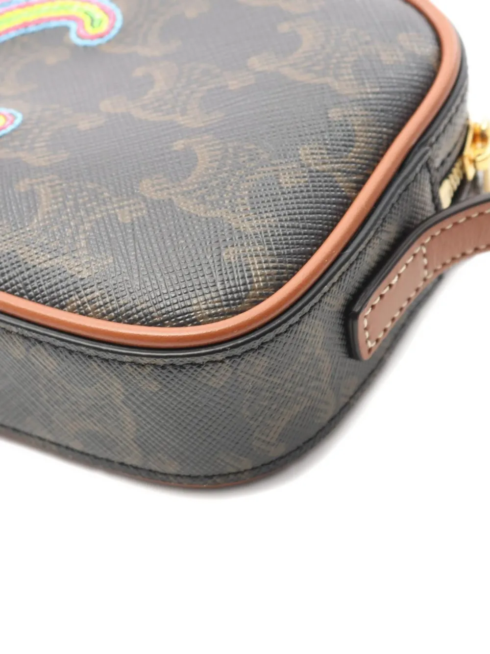 Pre-owned Celine 2010s Triomphe One Shoulder Bag In Black