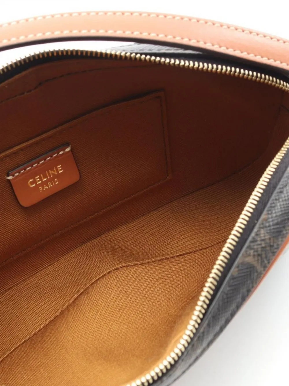 Pre-owned Celine 2010s Triomphe One Shoulder Bag In Black