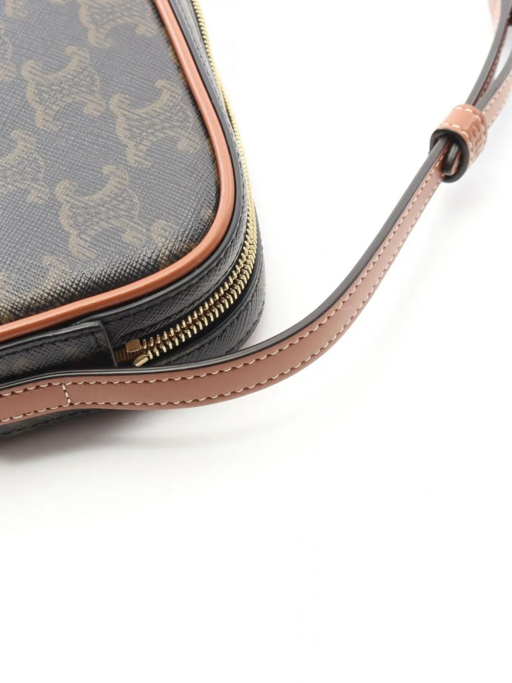 Pre-owned Celine 2010s Triomphe One Shoulder Bag In Black