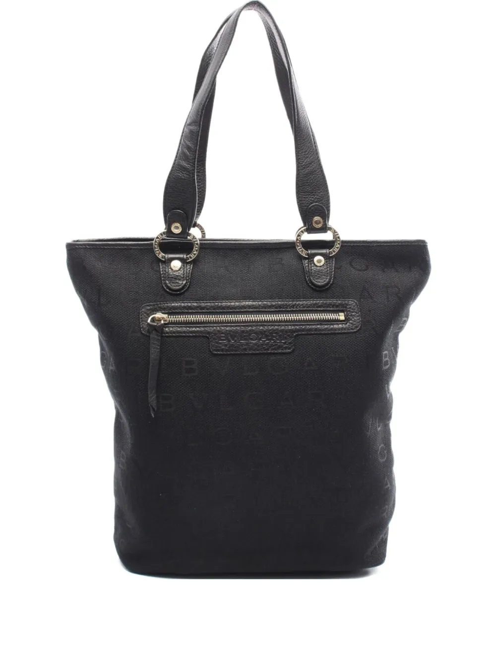 Bvlgari Pre-Owned 2010's logo-pattern tote bag | Black | Image 1