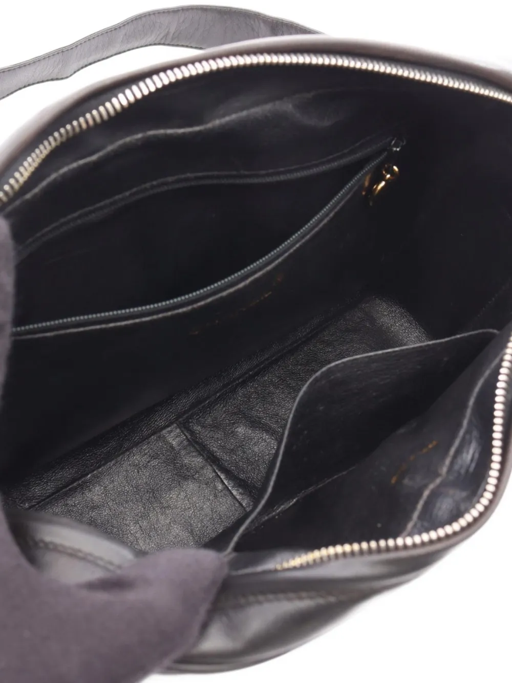 Pre-owned Chanel 1994-1996 Coco Mark Shoulder Bag In Black