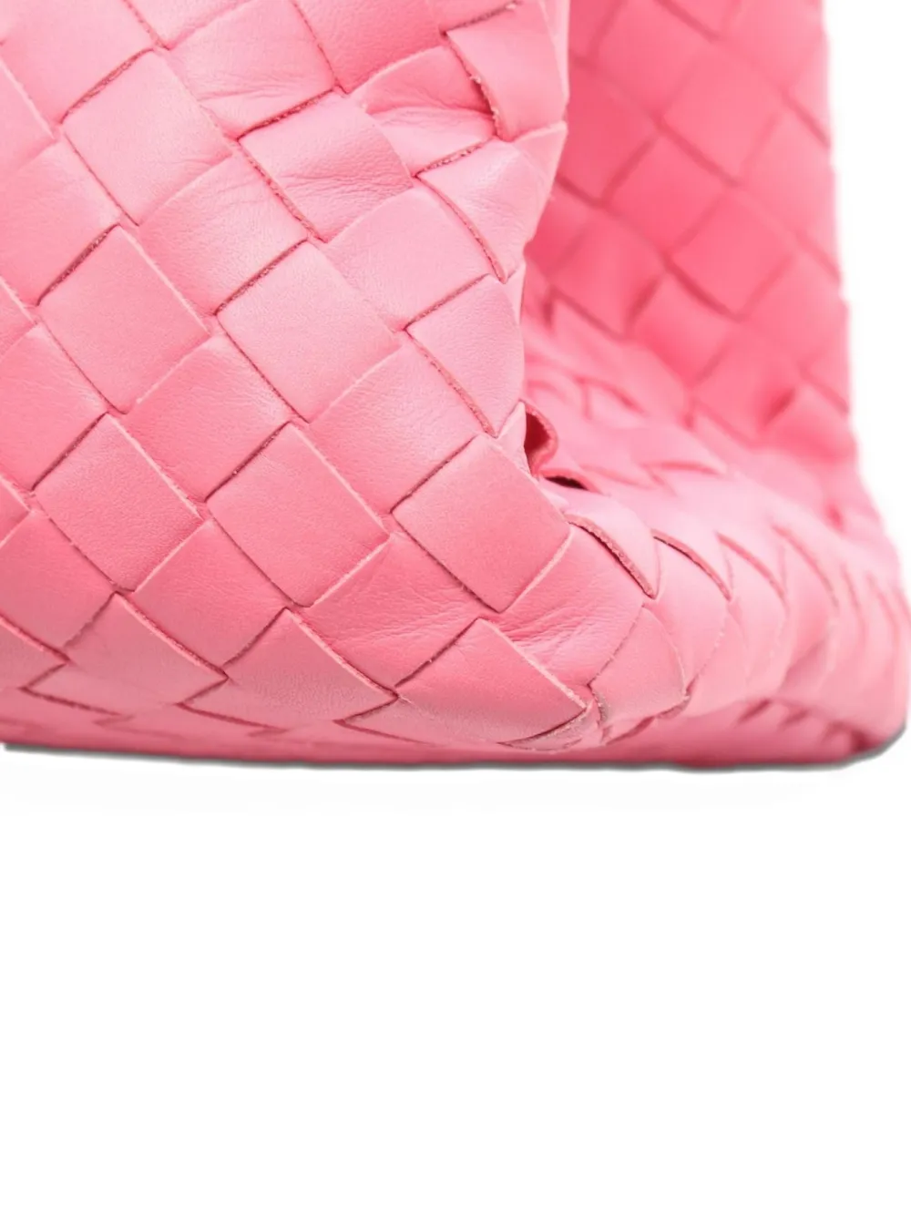 Pre-owned Bottega Veneta Small 2010s Roman Intrecciato Tote Bag In Pink