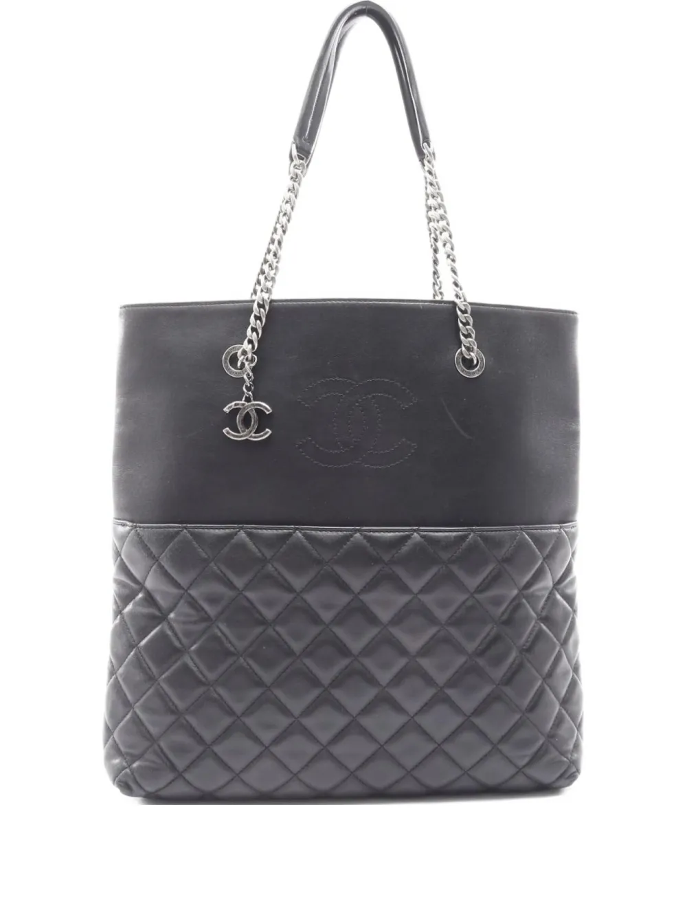 CHANEL Pre-Owned 2016-2017 パネル ハンドバッグ - ブラック CHANEL Pre-Owned 2016-2017 パネル ハンドバッグ - ブラック
