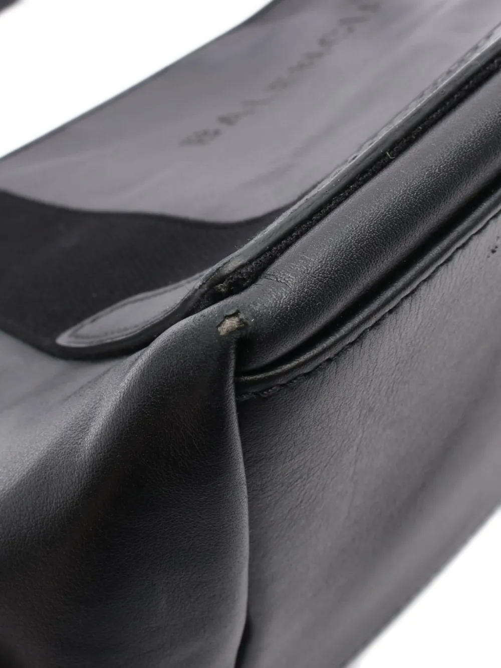Pre-owned Balenciaga 2000s Logo-perforated Tote Bag In Black