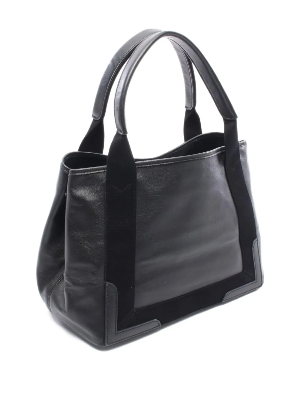 Pre-owned Balenciaga 2000s Logo-perforated Tote Bag In Black