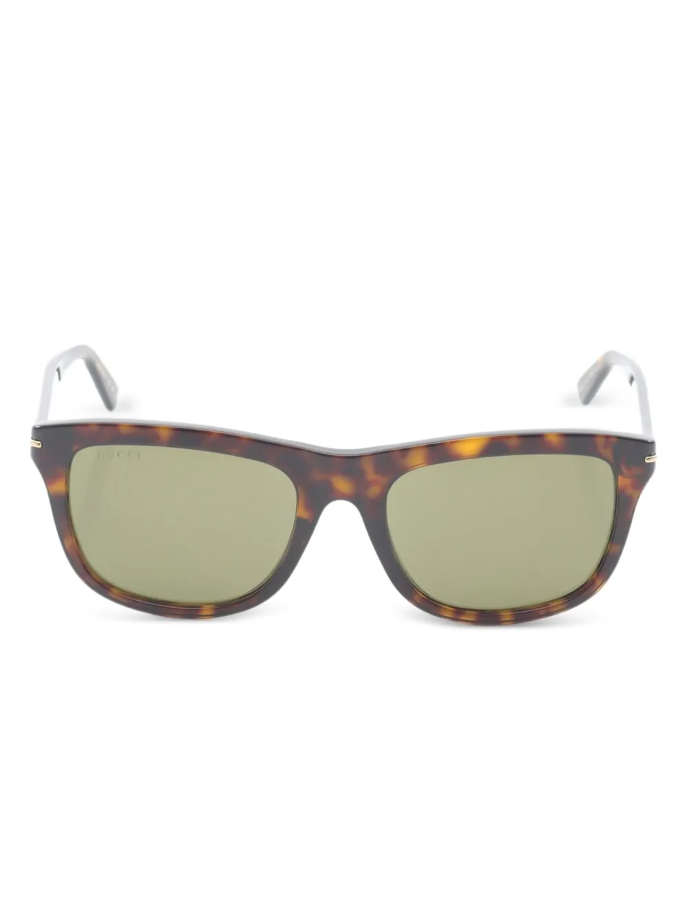 Gucci Pre-Owned 2000s tortoiseshell rectangle-frame sunglasses | Brown | Image 1