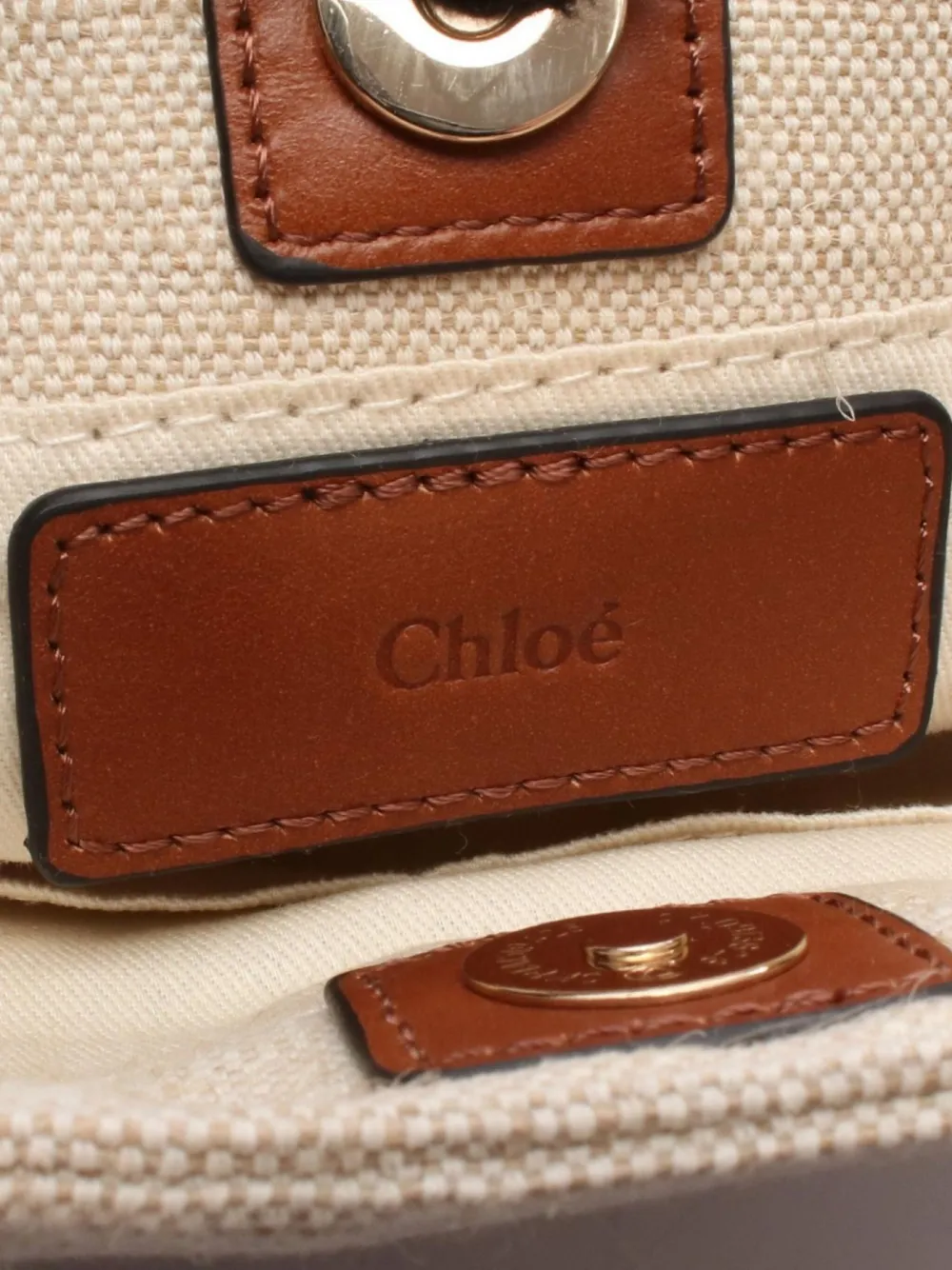 Pre-owned Chloé 20s Paneled Tote Bag In Neutral