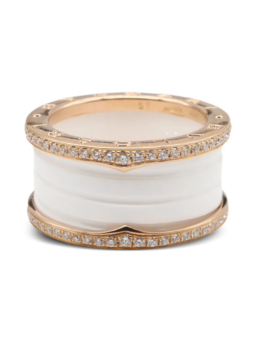 Bvlgari Pre-Owned 2010s 18K Rose Gold B-zero1 diamond ring | Gold | Image 1