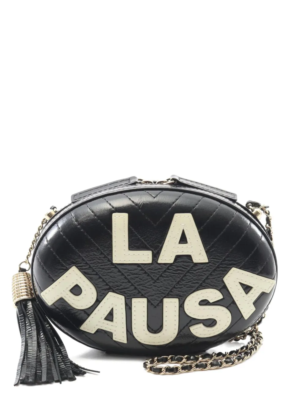 CHANEL Pre-Owned 2018-2019 ラ パウザ ショルダーバッグ - ブラック CHANEL Pre-Owned 2018-2019 ラ パウザ ショルダーバッグ - ブラック