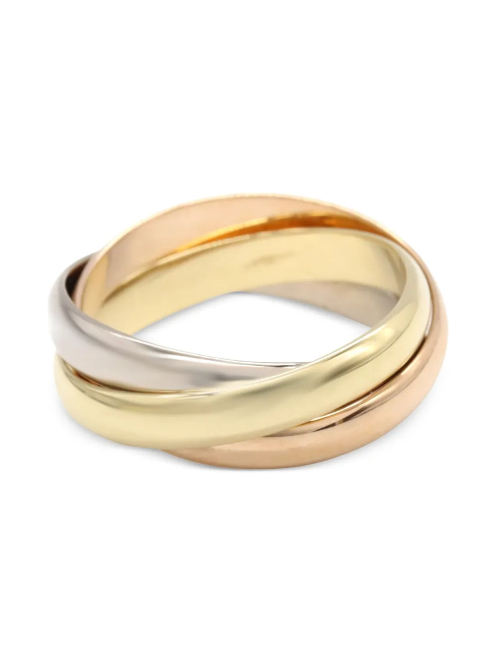 Pre-owned Cartier 2010s 18k Tri-colour Gold Trinity Ring
