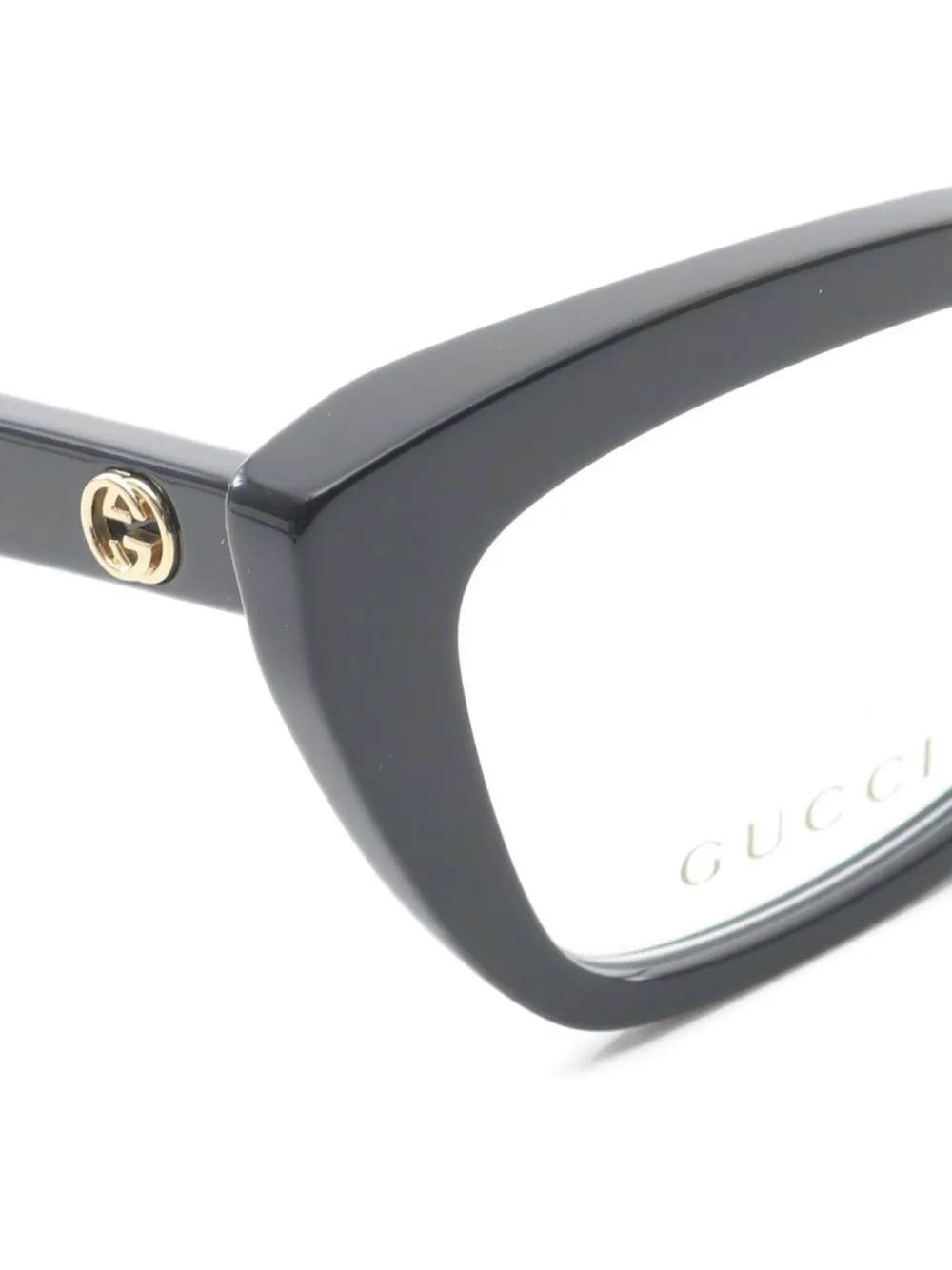 Pre-owned Gucci Cat-eye Frame Glasses In Black
