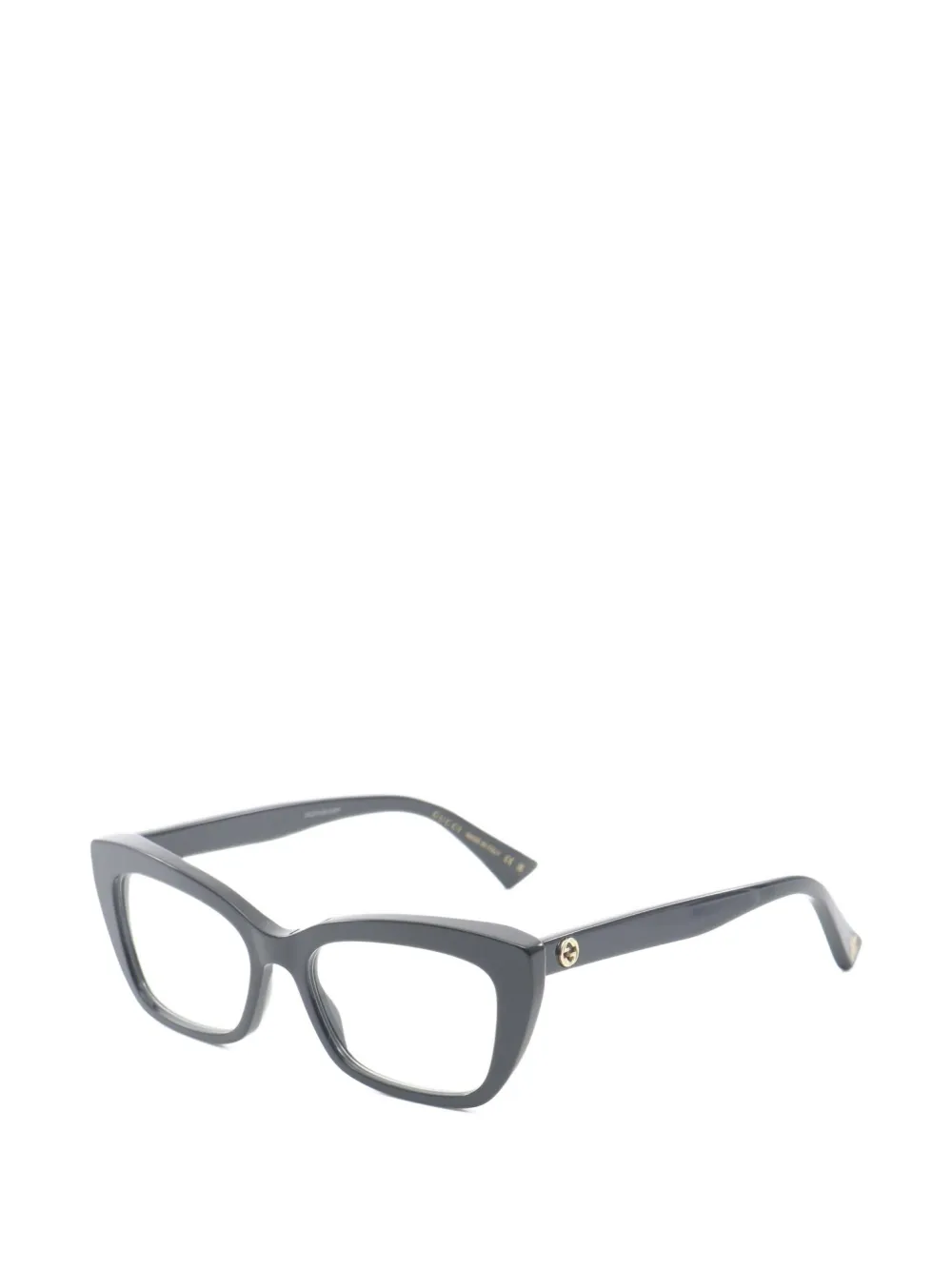 Pre-owned Gucci Cat-eye Frame Glasses In Black