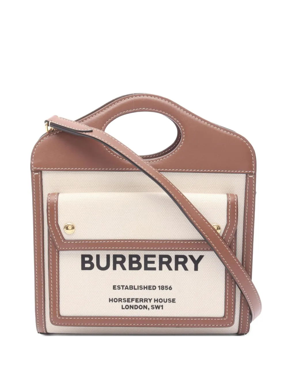 Burberry Pre-Owned 2000s ホースフェリーハンドバッグ - ニュートラル Burberry Pre-Owned 2000s ホースフェリーハンドバッグ - ニュートラル