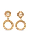 CHANEL Pre-Owned 1986-1988 pearl-embellishment earrings - Gold